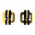 Italian Black Onyx 18 Karat Yellow Gold Earclip Earrings