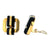 Italian Black Onyx 18 Karat Yellow Gold Earclip Earrings