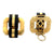 Italian Black Onyx 18 Karat Yellow Gold Earclip Earrings