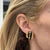 Italian Black Onyx 18 Karat Yellow Gold Earclip Earrings