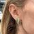 1960's Emerald Diamond 14 Karat Yellow Gold Swirl Earclip Earrings