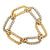 Oval Spiral Link 18 Karat Yellow & White Gold Bracelet