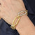 Oval Spiral Link 18 Karat Yellow & White Gold Bracelet