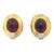 Italian Pink Tourmaline Diamond 18 Karat Yellow Gold Earclip Earrings