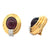 Italian Pink Tourmaline Diamond 18 Karat Yellow Gold Earclip Earrings
