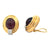 Italian Pink Tourmaline Diamond 18 Karat Yellow Gold Earclip Earrings
