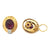 Italian Pink Tourmaline Diamond 18 Karat Yellow Gold Earclip Earrings