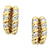 Two Row Diamond 18KYG Spiral Earclip Estate Earrings