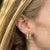 Two Row Diamond 18KYG Spiral Earclip Estate Earrings