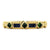 Italian Green Tourmaline Iolite 18KYG Flexible Cuff Bracelet