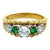 Emerald Diamond 18 Karat Yellow Gold Band Ring