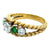 Emerald Diamond 18 Karat Yellow Gold Band Ring