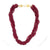 Ruby Bead Multi-Strand 14 Karat Yellow Gold Clasp Necklace