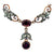 Antique Diamond Ruby 14 Karat Yellow Gold Sterling Silver Necklace