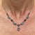 Antique Diamond Ruby 14 Karat Yellow Gold Sterling Silver Necklace