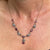 Antique Diamond Ruby 14 Karat Yellow Gold Sterling Silver Necklace