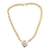 Ancient Coin 14 Karat Yellow Gold Cuban Link Vintage Necklace