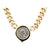 Ancient Coin 14 Karat Yellow Gold Cuban Link Vintage Necklace