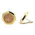 Ancient Coin 18 Karat Yellow Gold Heptagon Leverback Vintage Earrings