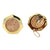 Ancient Coin 18 Karat Yellow Gold Heptagon Leverback Vintage Earrings