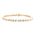 4.30 CTW Round Brilliant Diamond 14 Karat Yellow Gold Tennis Bracelet