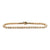 4.30 CTW Round Brilliant Diamond 14 Karat Yellow Gold Tennis Bracelet