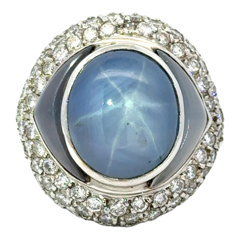 Lindy Star Sapphire Ring Lab Created Blue Star Sapphire Ring Women Promise  Ring. | eBay