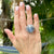 No Heat Natural Blue Star Sapphire Diamond 18K White Gold Cocktail Ring GIA Cert