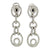 Round Brilliant Diamond 18 Karat White Gold Modern Drop Danlge Circle Earrings