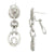 Round Brilliant Diamond 18 Karat White Gold Modern Drop Danlge Circle Earrings