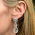 Round Brilliant Diamond 18 Karat White Gold Modern Drop Danlge Circle Earrings