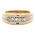 Five Diamond 14 Karat White & Yellow Gold Wedding Band Ring