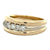 Five Diamond 14 Karat White & Yellow Gold Wedding Band Ring