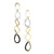 Diamond 18 Karat Two Tone Gold Circle Drop Dangle Modern Earrings