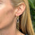 Diamond 18 Karat Two Tone Gold Circle Drop Dangle Modern Earrings