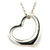 Tiffany & Co. Elsa Peretti Open Floating Heart Pendant Necklace Sterling Silver