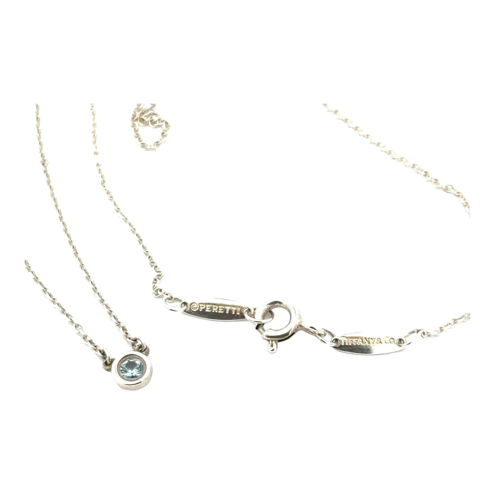 Tiffany & Co. Aquamarine and Sapphire Necklace by Paloma Picasso