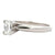 Emerald Cut Diamond Solitaire 18 Karat White Gold Engagement Ring