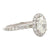 1.01 Carat Oval Diamond Halo 14 Karat White Gold Modern Engagment Ring