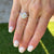 1.01 Carat Oval Diamond Halo 14 Karat White Gold Modern Engagment Ring