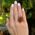Citrine Diamond 18 Karat Yellow Gold Vintage Cocktail Ring