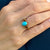 1960's Natural Turquoise 18 Karat Yellow Gold Handcrafted Vintage Ring