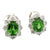 Oscar Heyman Tsavorite Diamond Estate Lever-Back Earrings Certified