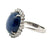 20 Carat Blue Cabochon Sapphire & Diamond 18 Karat White Gold Ring