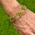 1960's  Rope & Polished 18 Karat Yellow Gold Double Link Estate Bracelet