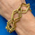 1960's  Rope & Polished 18 Karat Yellow Gold Double Link Estate Bracelet