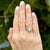 Round Brilliant Cut Diamond 14 Karat Whtie Gold Cluster Ring
