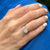 Round Brilliant Cut Diamond 14 Karat Whtie Gold Cluster Ring