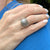 Diamond 14 Karat White Gold Textured Cluster Dome Ring