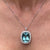 24.5 Carat Aquamarine & Diamond 18 Karat White Gold Pendant GIA Certified